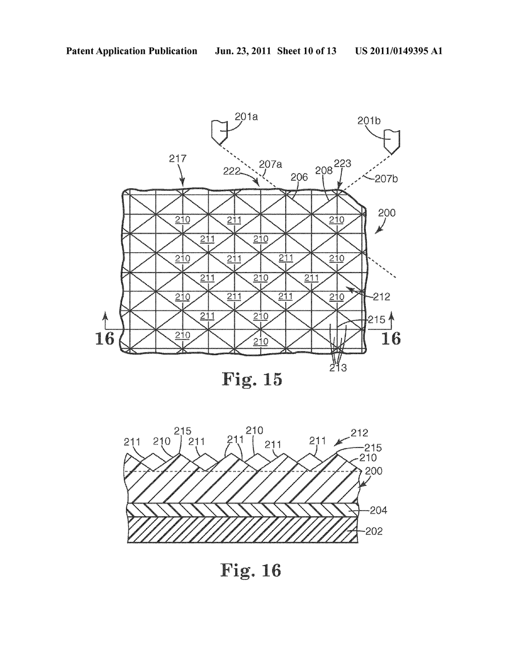 COMPOUND MOLD AND STRUCTURED SURFACE ARTICLES CONTAINING GEOMETRIC     STRUCTURES WITH COMPOUND FACES AND METHOD OF MAKING SAME - diagram, schematic, and image 11