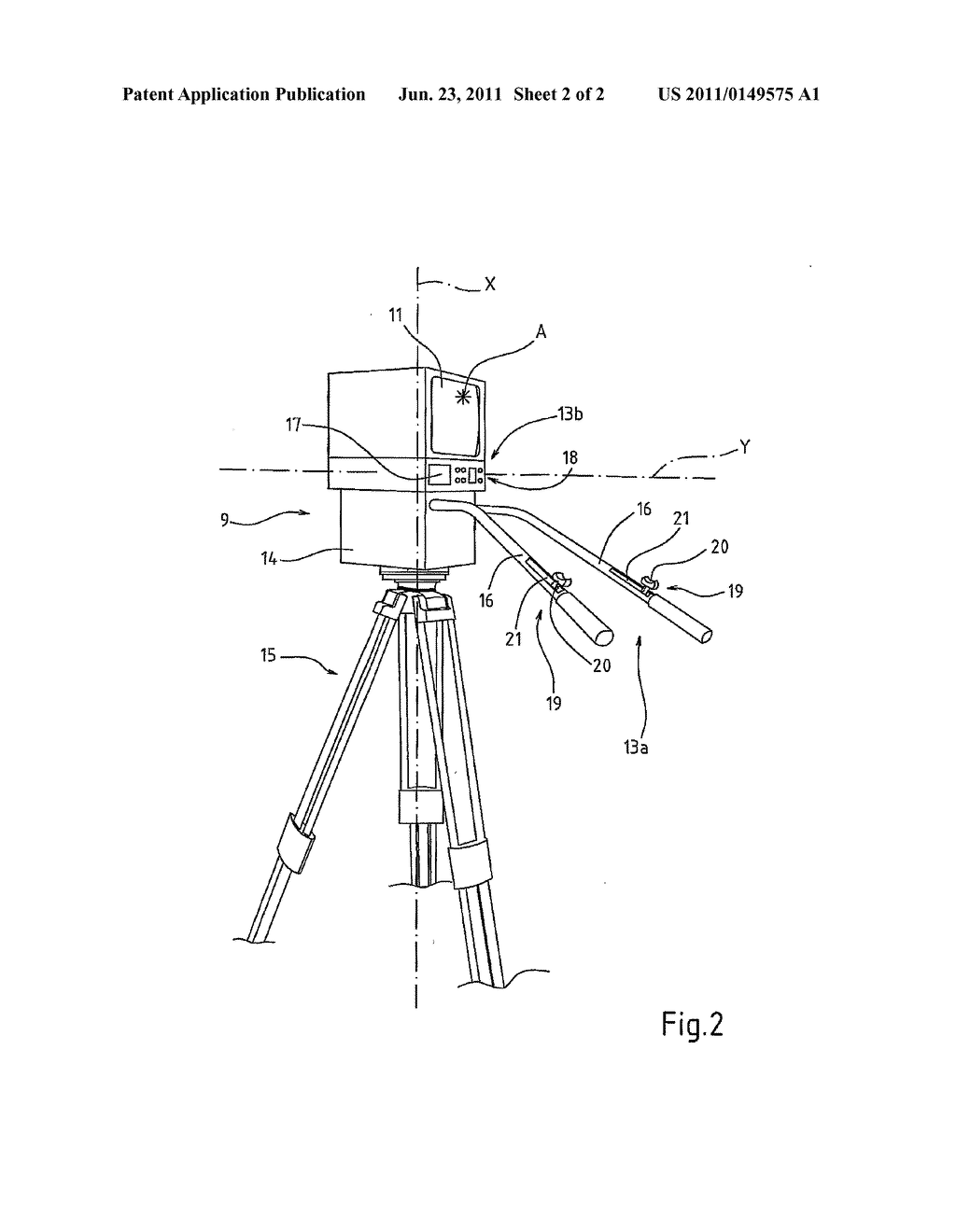 Stage -Lighting Apparatus And Method For Controlling The Orientation Of A     Light Beam Emitted By Said Apparatus - diagram, schematic, and image 03