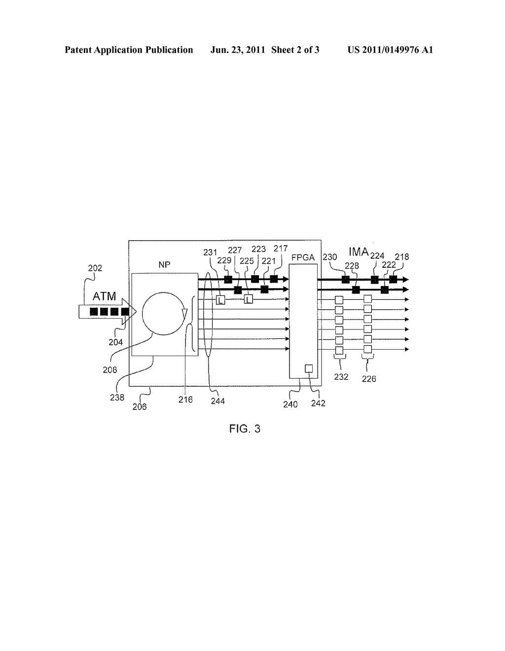 DISTRIBUTING CELLS ON AN IMA LOGICAL LINK HAVING INACTIVE IMA SUB-LINKS - diagram, schematic, and image 03