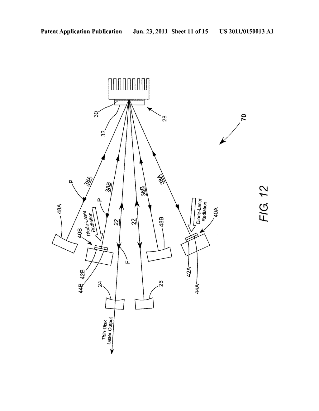 RESONANT PUMPING OF THIN-DISK LASER WITH AN OPTICALLY PUMPED     EXTERNAL-CAVITY SURFACE-EMITTING SEMICONDUCTOR LASER - diagram, schematic, and image 12