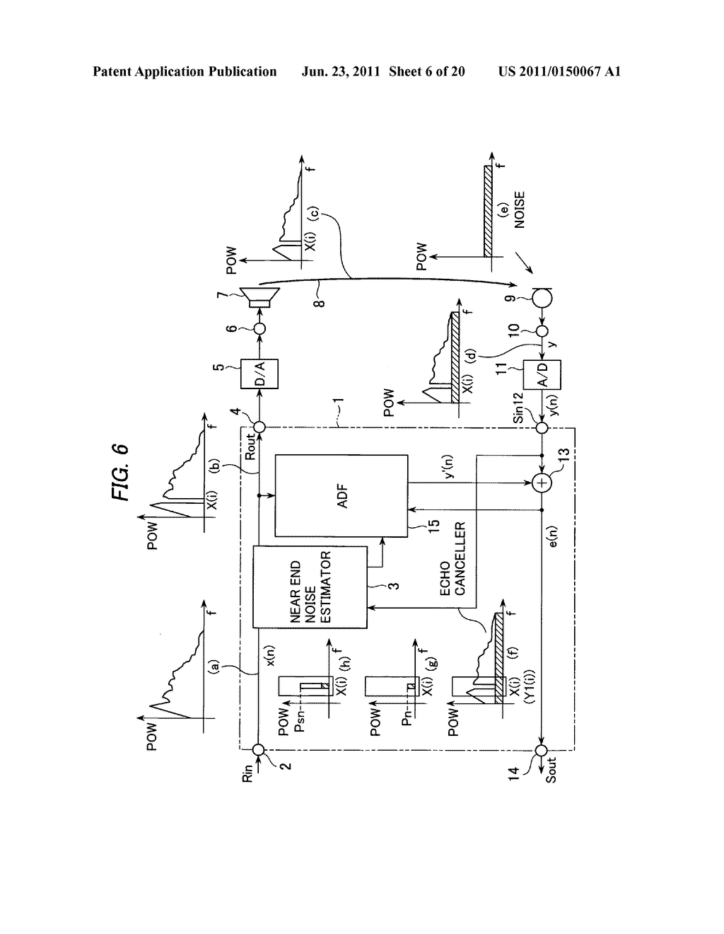 Echo canceller for eliminating echo without being affected by noise - diagram, schematic, and image 07