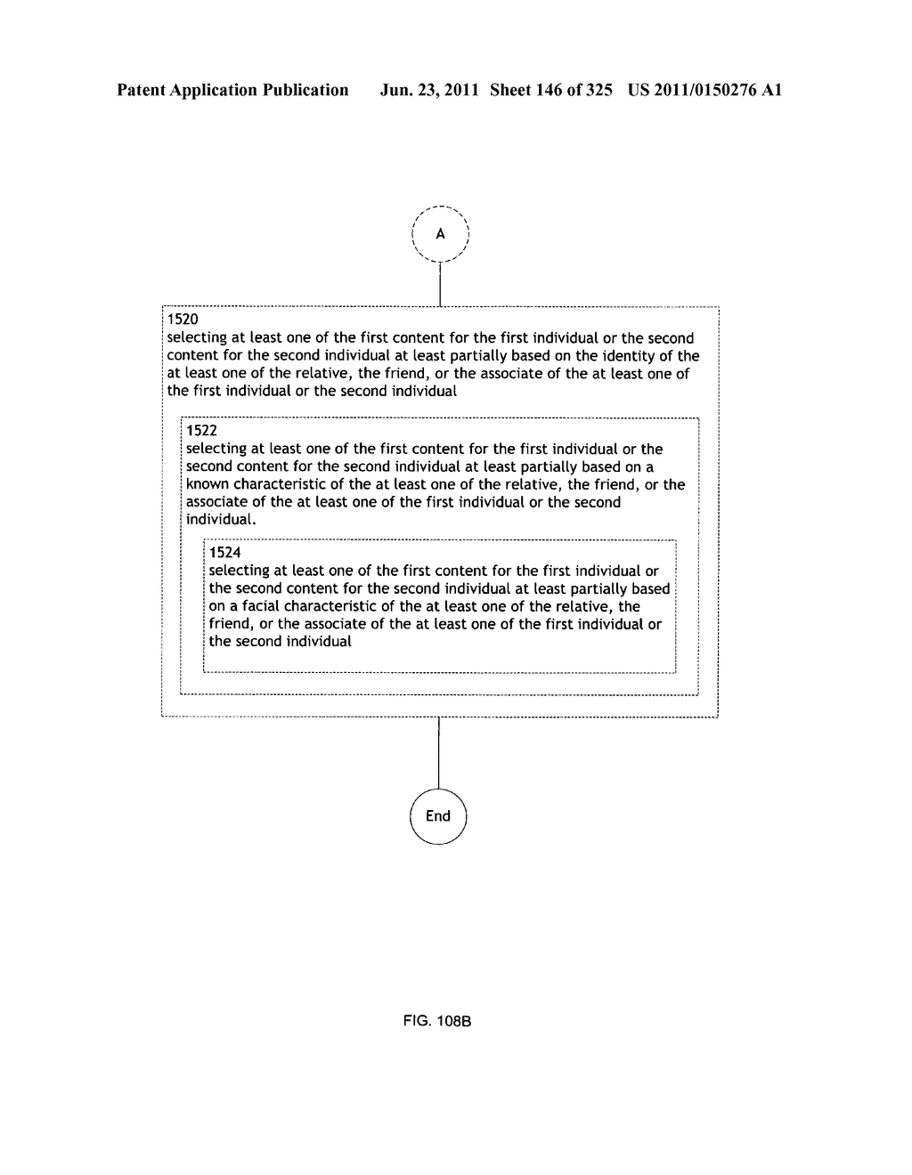 Identifying a characteristic of an individual utilizing facial recognition     and providing a display for the individual - diagram, schematic, and image 147