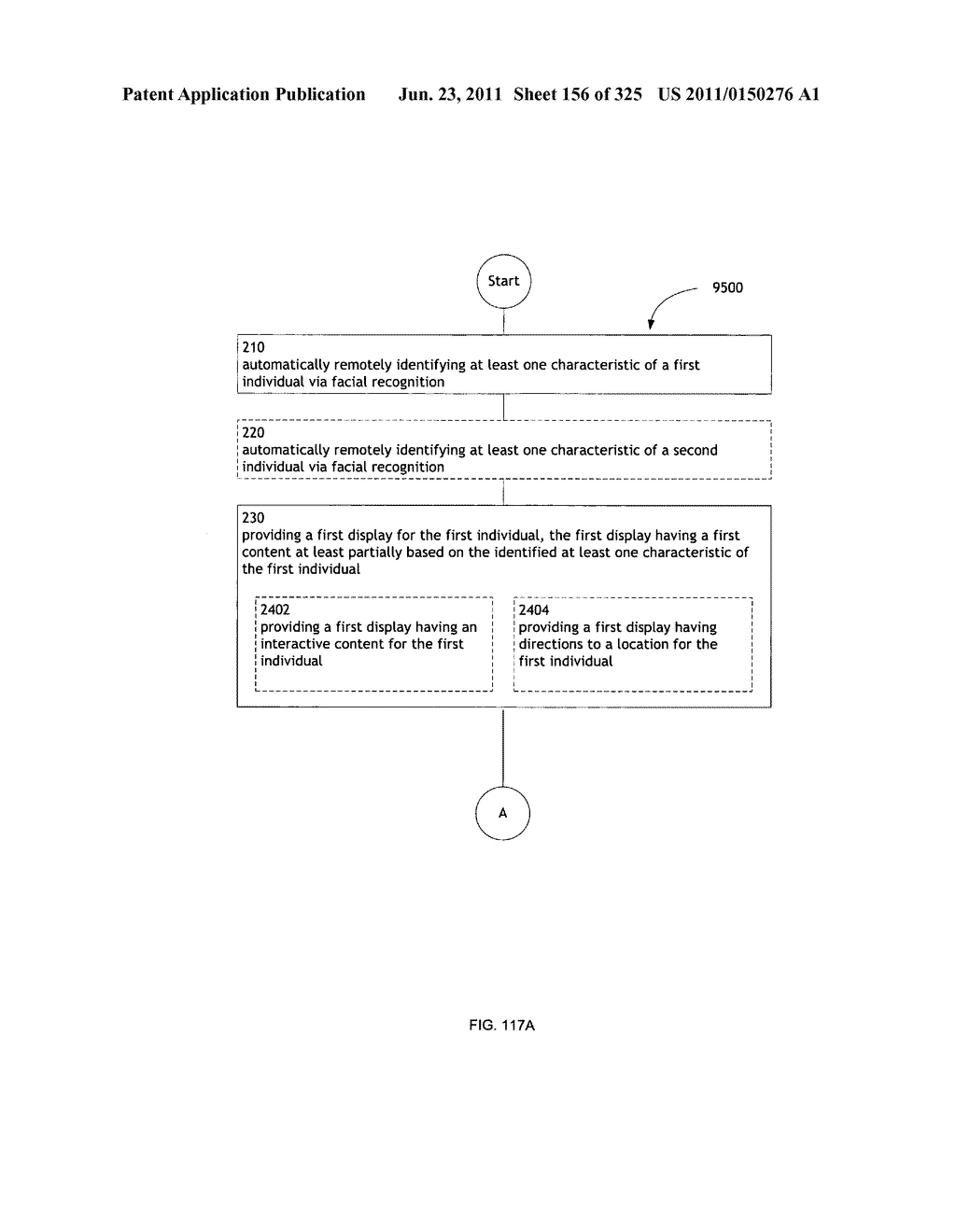 Identifying a characteristic of an individual utilizing facial recognition     and providing a display for the individual - diagram, schematic, and image 157