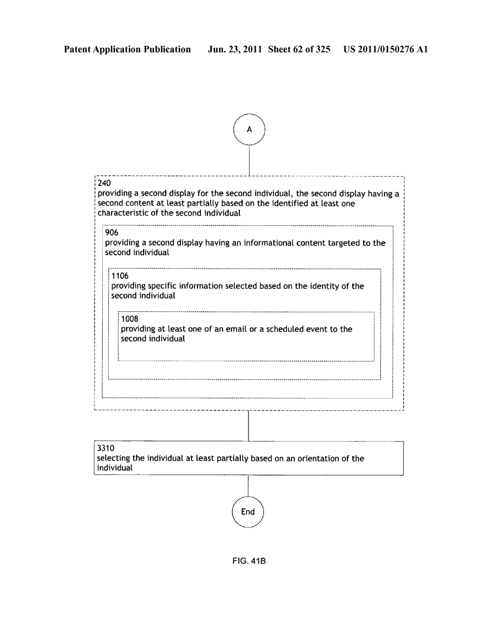 Identifying a characteristic of an individual utilizing facial recognition     and providing a display for the individual - diagram, schematic, and image 63