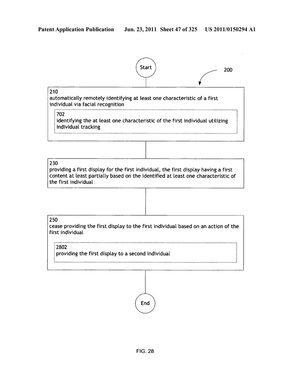 Identifying a characteristic of an individual utilizing facial recognition     and providing a display for the individual - diagram, schematic, and image 48