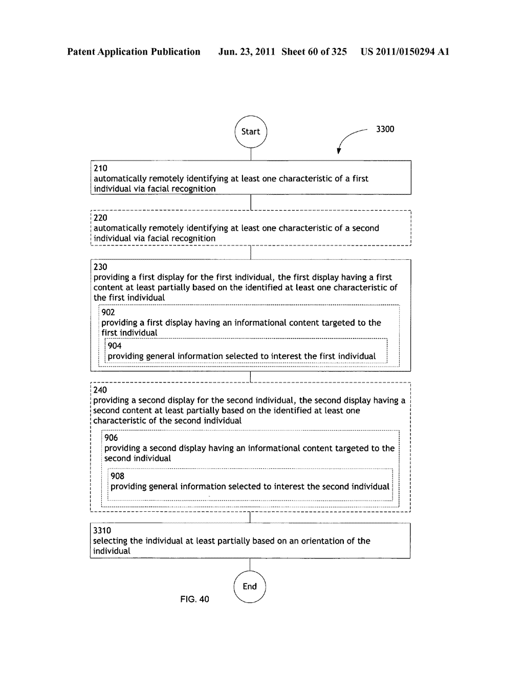 Identifying a characteristic of an individual utilizing facial recognition     and providing a display for the individual - diagram, schematic, and image 61