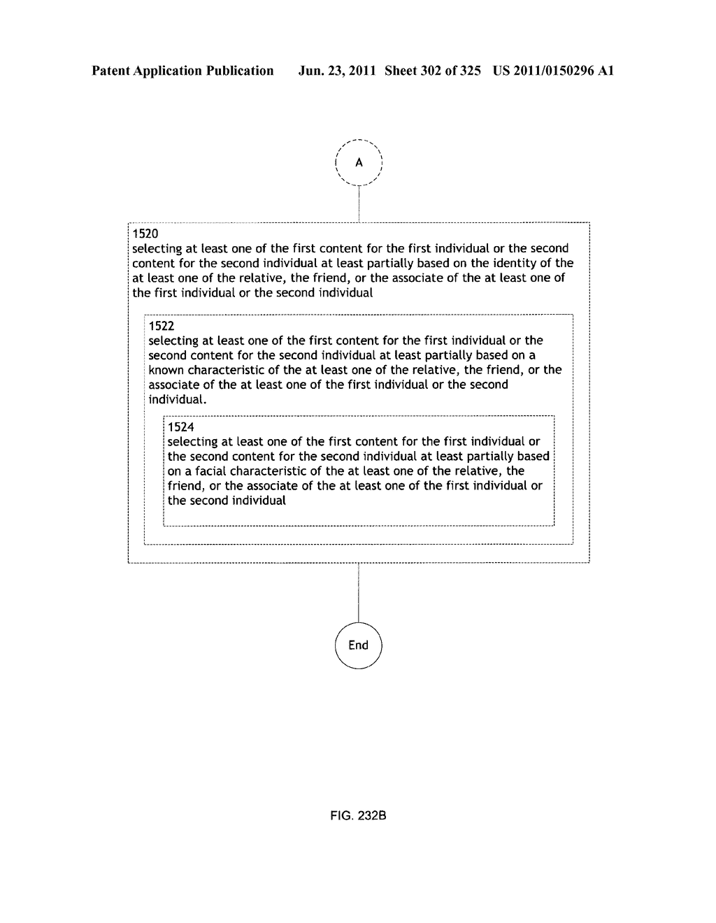 Identifying a characteristic of an individual utilizing facial recognition     and providing a display  for the individual - diagram, schematic, and image 303