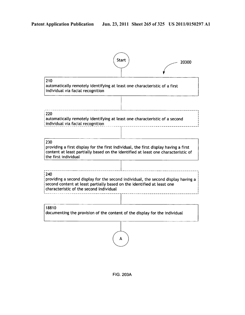 Identifying a characteristic of an individual utilizing facial recognition     and providing a display for the individual - diagram, schematic, and image 266