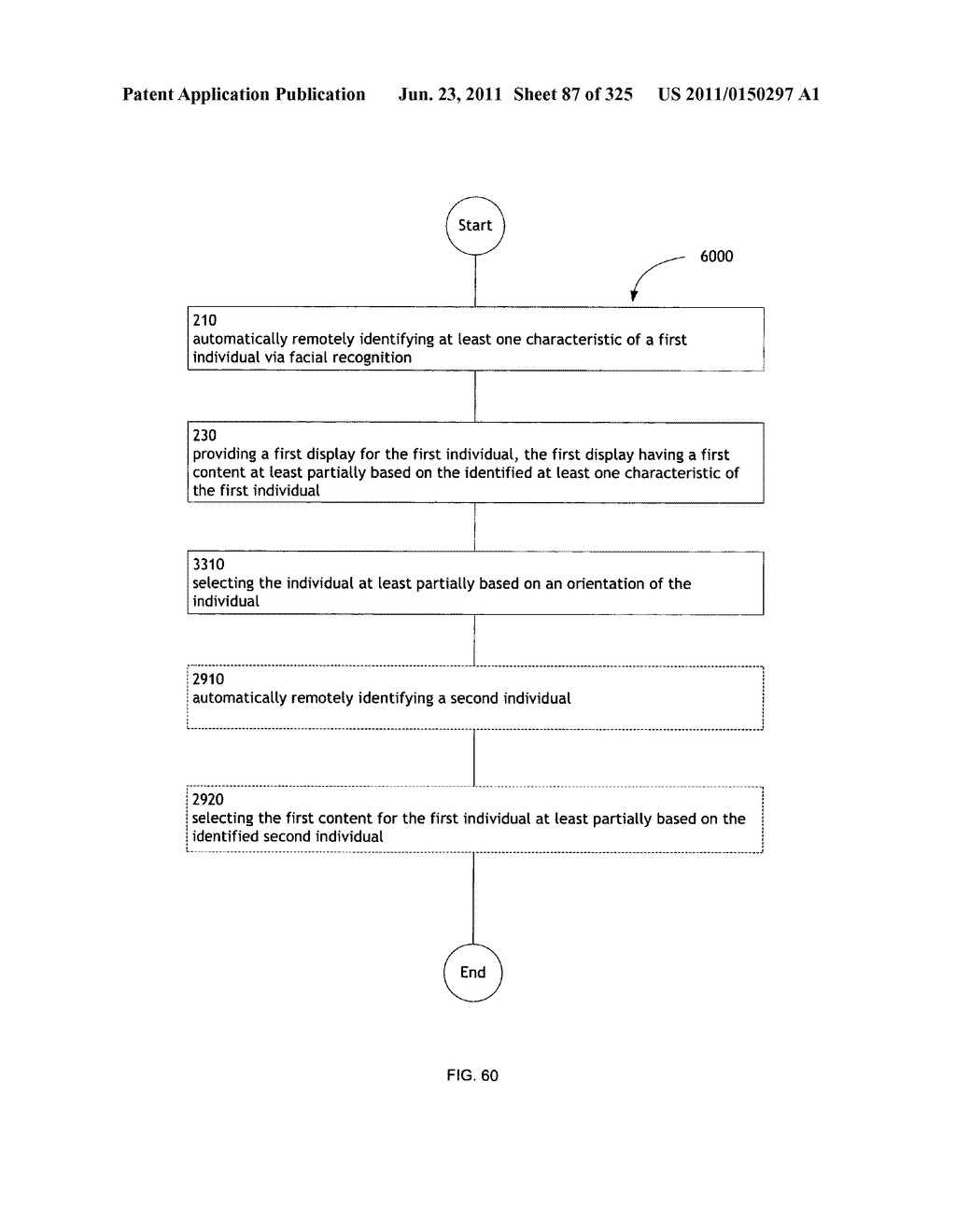 Identifying a characteristic of an individual utilizing facial recognition     and providing a display for the individual - diagram, schematic, and image 88