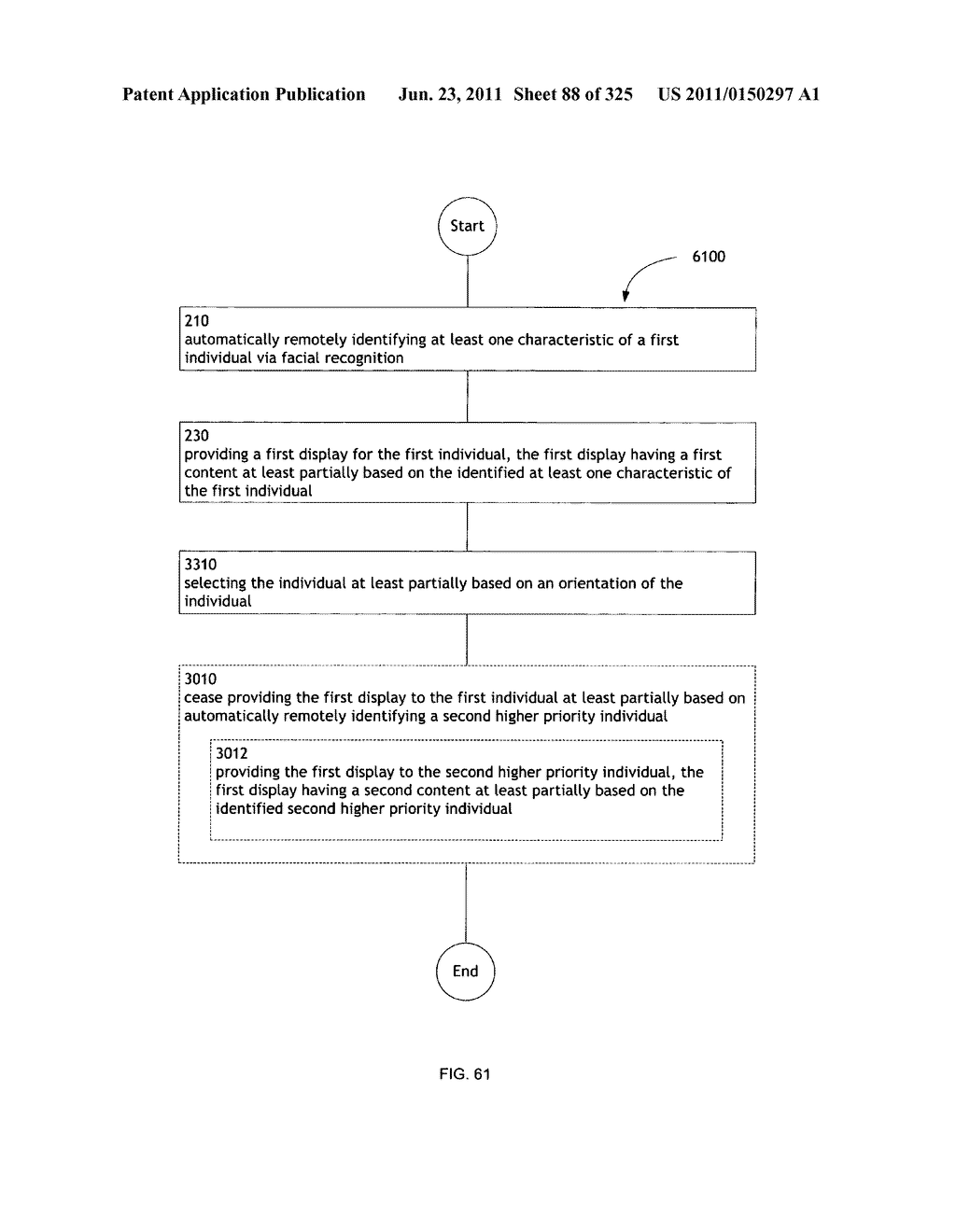 Identifying a characteristic of an individual utilizing facial recognition     and providing a display for the individual - diagram, schematic, and image 89