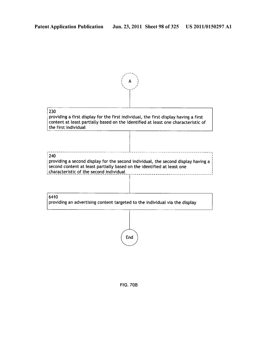 Identifying a characteristic of an individual utilizing facial recognition     and providing a display for the individual - diagram, schematic, and image 99