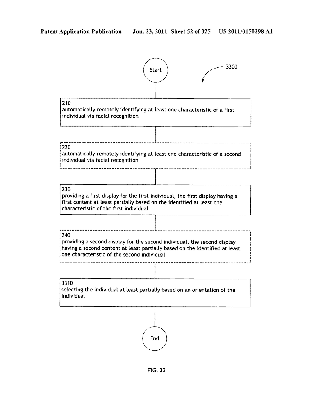 Identifying a characteristic of an individual utilizing facial recognition     and providing a display for the individual - diagram, schematic, and image 53