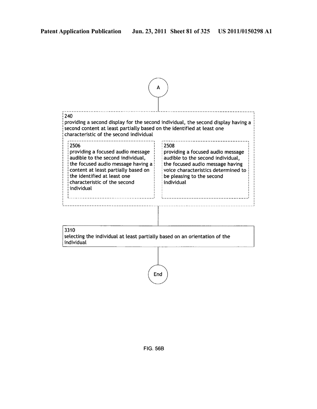 Identifying a characteristic of an individual utilizing facial recognition     and providing a display for the individual - diagram, schematic, and image 82