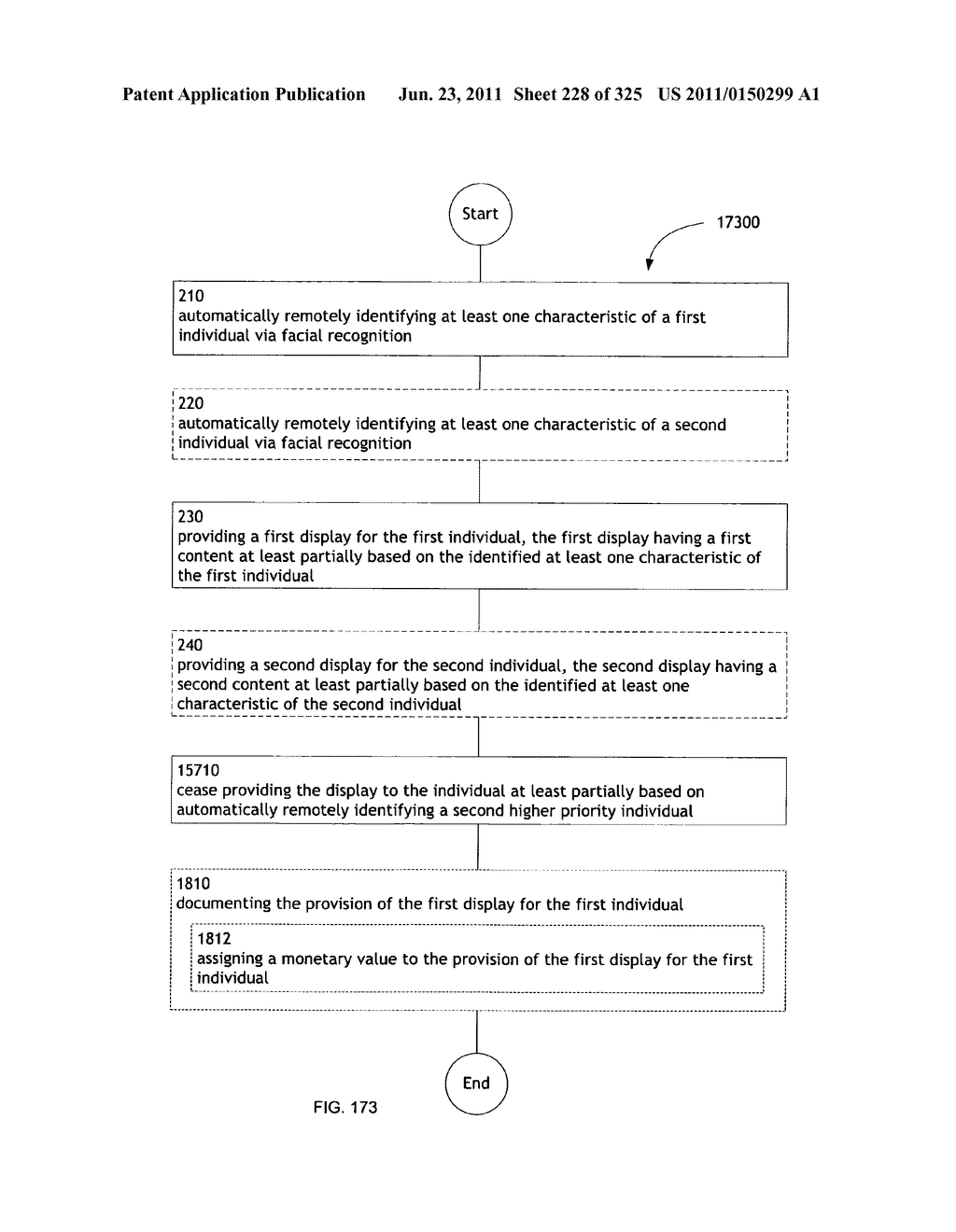 Identifying a characteristic of an individual utilizing facial recognition     and providing a display for the individual - diagram, schematic, and image 229