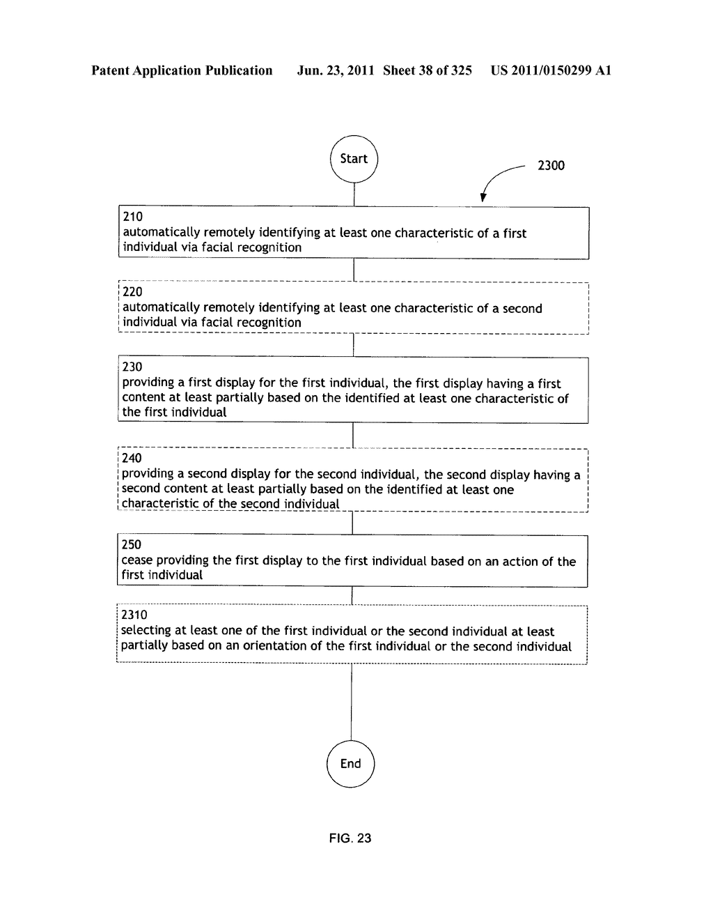 Identifying a characteristic of an individual utilizing facial recognition     and providing a display for the individual - diagram, schematic, and image 39