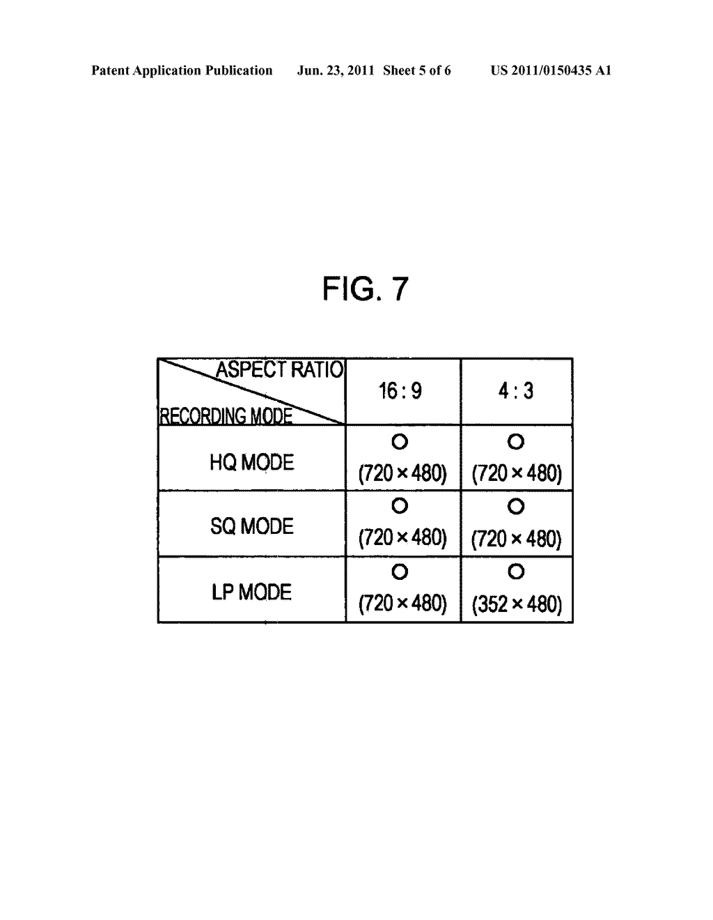 IMAGE RECORDING APPARATUS AND METHOD, AND PROGRAM FOR SELECTING A     RECORDING MODE INDEPENDENT FROM THE RECORDING ASPECT RATIO - diagram, schematic, and image 06