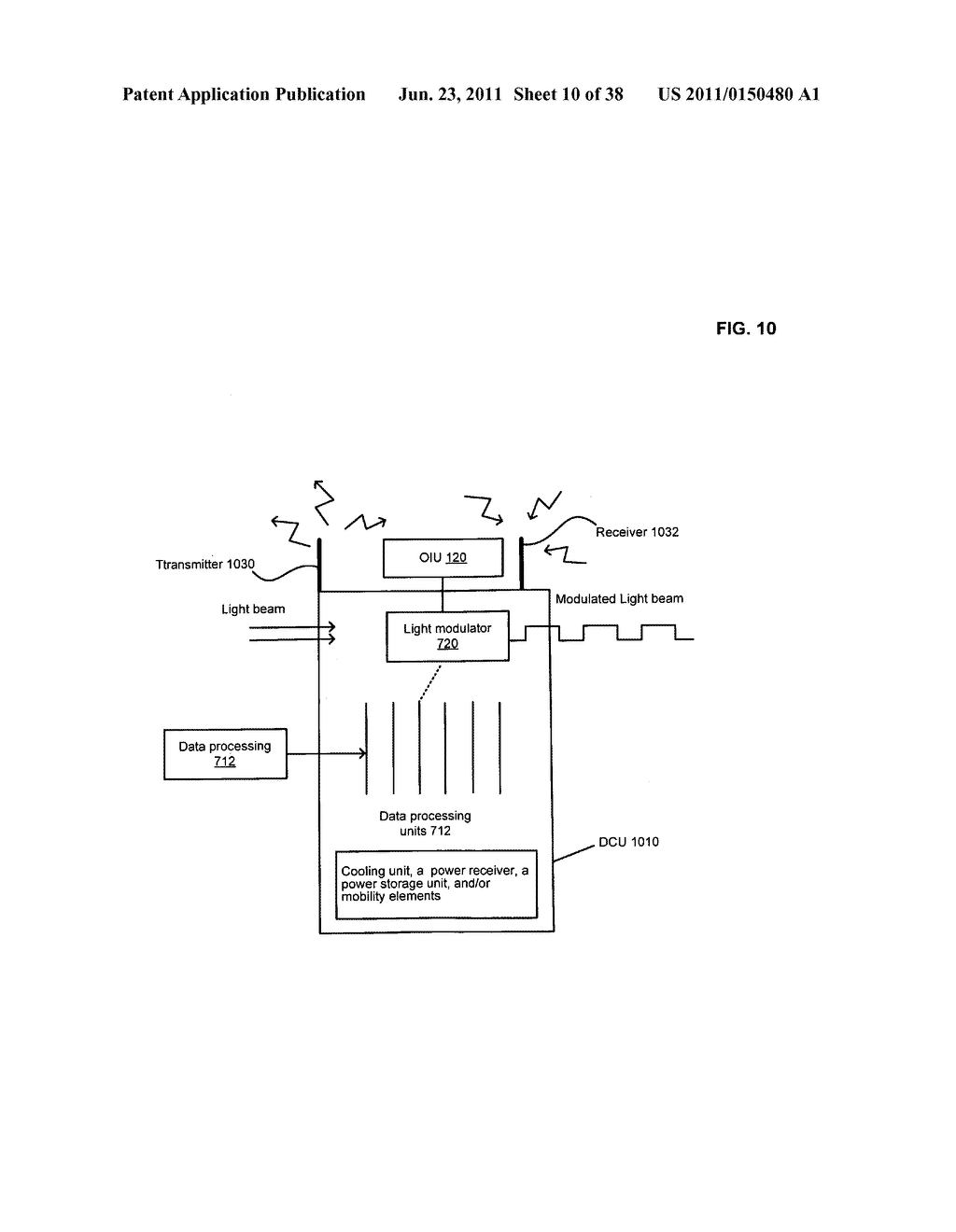 Data center with free-space optical communications - diagram, schematic, and image 11