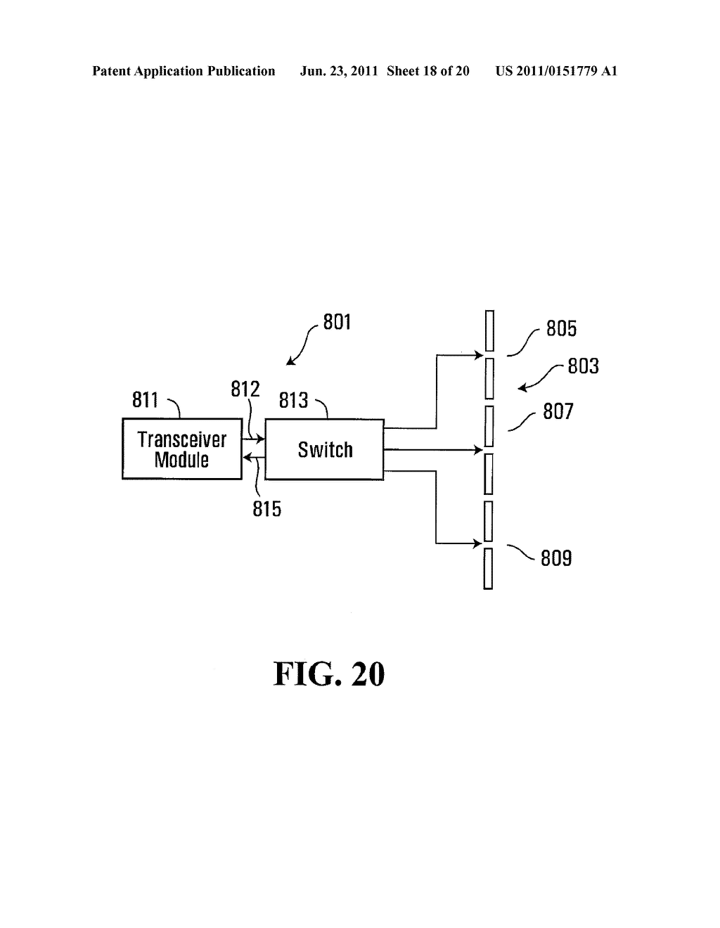 RADIO ANTENNA ASSEMBLY AND APPARATUS FOR CONTROLLING TRANSMISSION AND     RECEPTION OF RF SIGNALS - diagram, schematic, and image 19