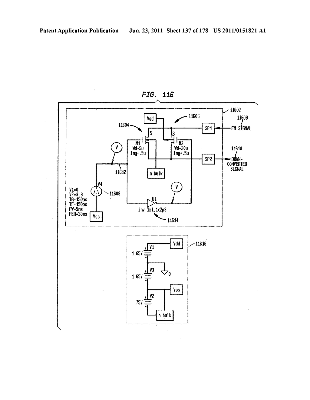 Methods and Systems for Down-Converting a Signal Using a Complementary     Transistor Structure - diagram, schematic, and image 138