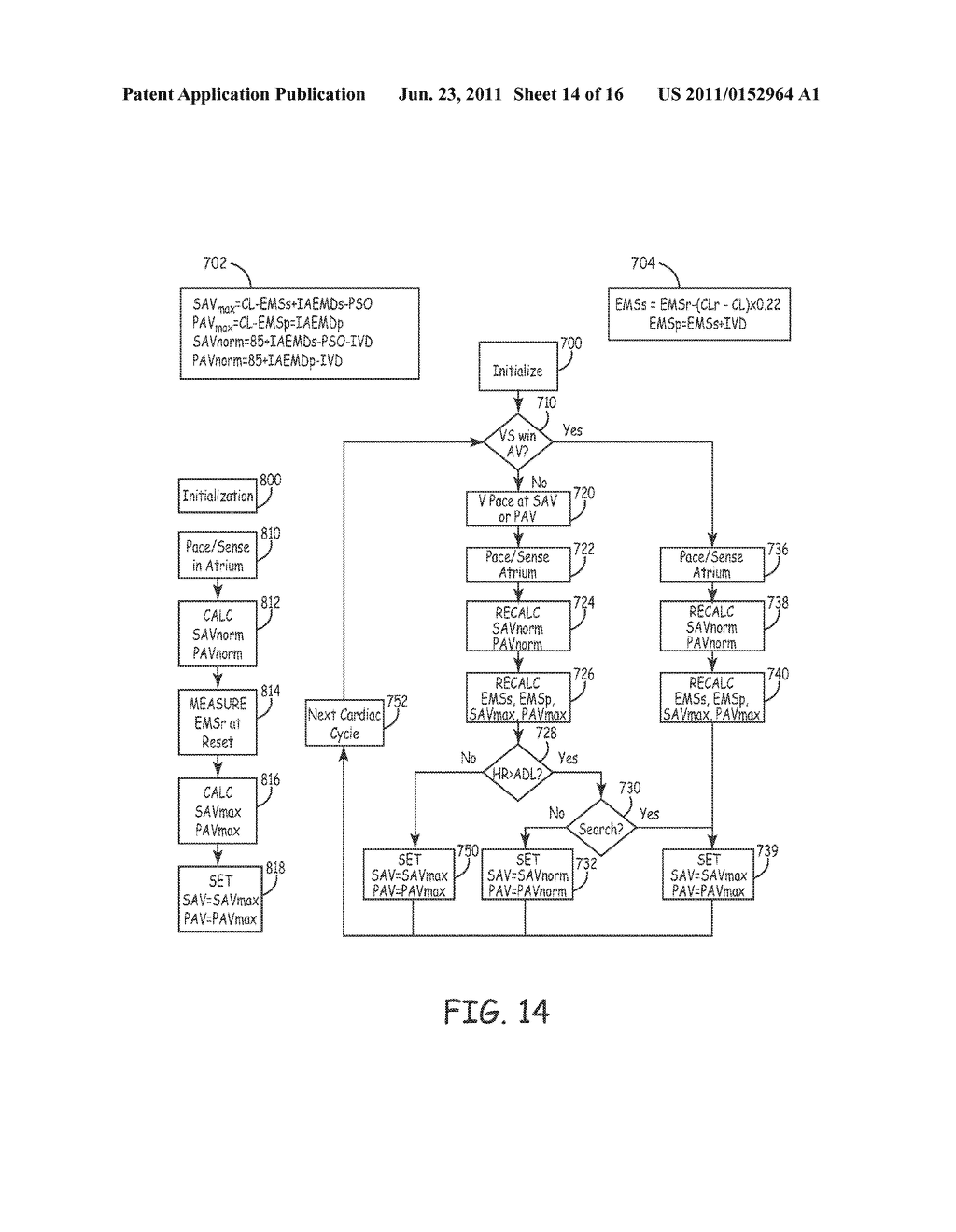 SYSTEM AND METHOD OF AV INTERVAL SELECTION IN AN IMPLANTABLE MEDICAL     DEVICE - diagram, schematic, and image 15