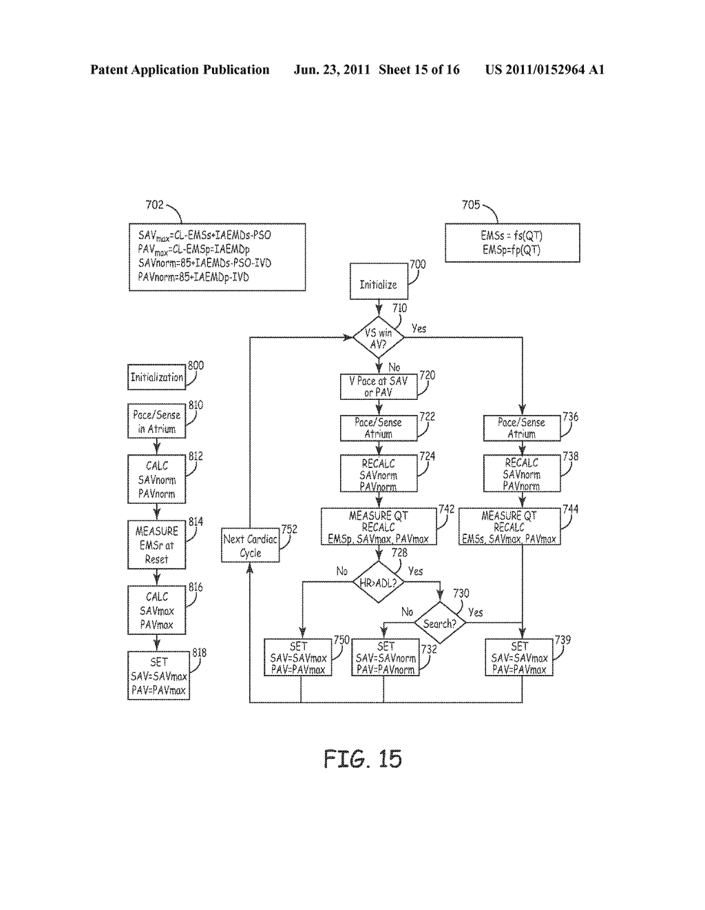 SYSTEM AND METHOD OF AV INTERVAL SELECTION IN AN IMPLANTABLE MEDICAL     DEVICE - diagram, schematic, and image 16