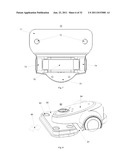 Robotic Floor Cleaning Apparatus with Shell Connected to the Cleaning     Assembly and Suspended over the Drive System diagram and image