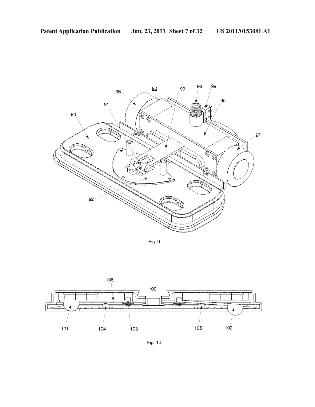 Robotic Floor Cleaning Apparatus with Shell Connected to the Cleaning     Assembly and Suspended over the Drive System - diagram, schematic, and image 08