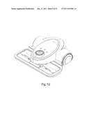 Robotic Floor Cleaning Apparatus with Shell Connected to the Cleaning     Assembly and Suspended over the Drive System diagram and image