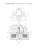 Robotic Floor Cleaning Apparatus with Shell Connected to the Cleaning     Assembly and Suspended over the Drive System diagram and image