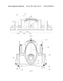 Robotic Floor Cleaning Apparatus with Shell Connected to the Cleaning     Assembly and Suspended over the Drive System diagram and image