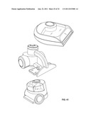 Robotic Floor Cleaning Apparatus with Shell Connected to the Cleaning     Assembly and Suspended over the Drive System diagram and image