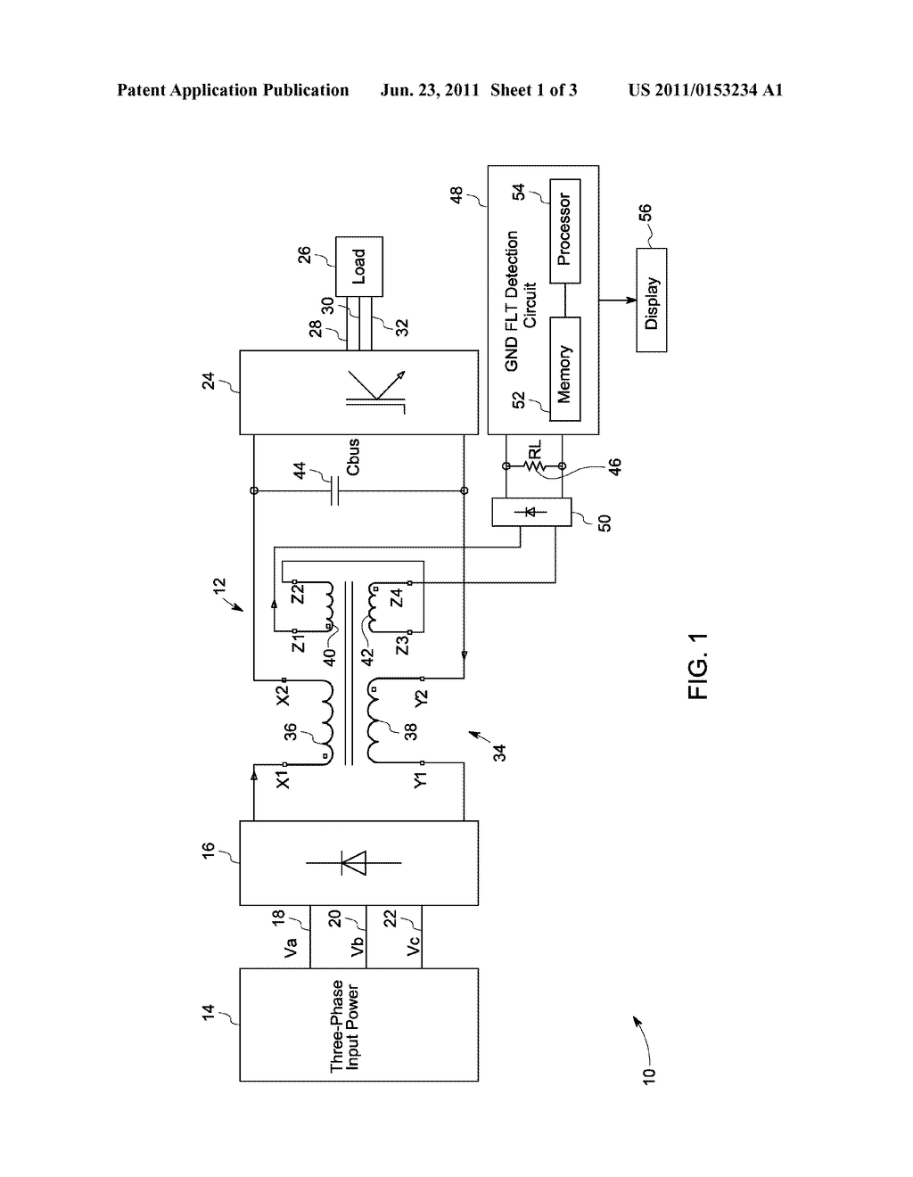 GROUND FAULT DETECTION SYSTEM AND METHOD - diagram, schematic, and image 02