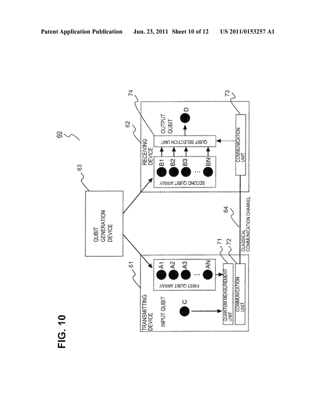 QUANTUM STATE TRANSFER METHOD, QUANTUM STATE TRANSFER SYSTEM DEVICE,     QUANTUM OPERATION METHOD AND QUANTUM OPERATION APPARATUS - diagram, schematic, and image 11