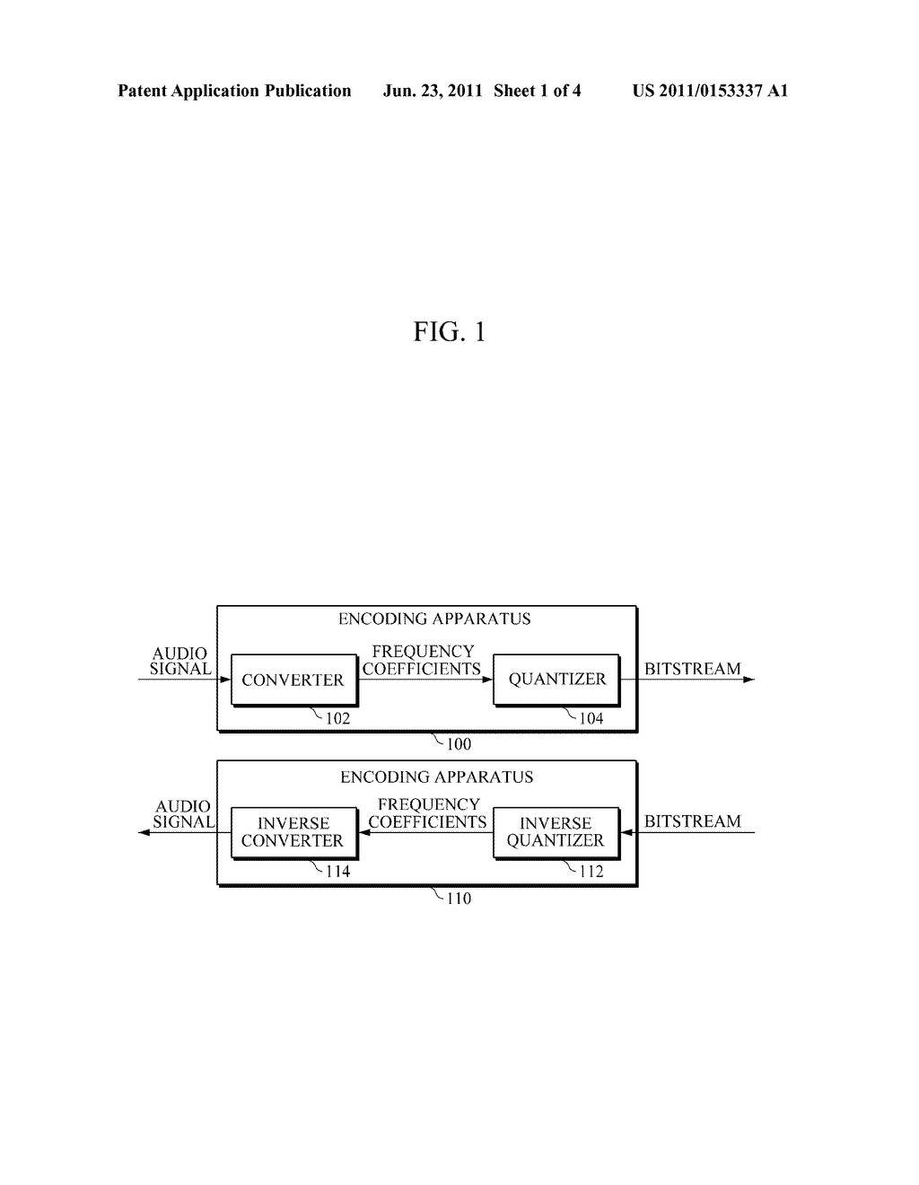 ENCODING APPARATUS AND METHOD AND DECODING APPARATUS AND METHOD OF     AUDIO/VOICE SIGNAL PROCESSING APPARATUS - diagram, schematic, and image 02