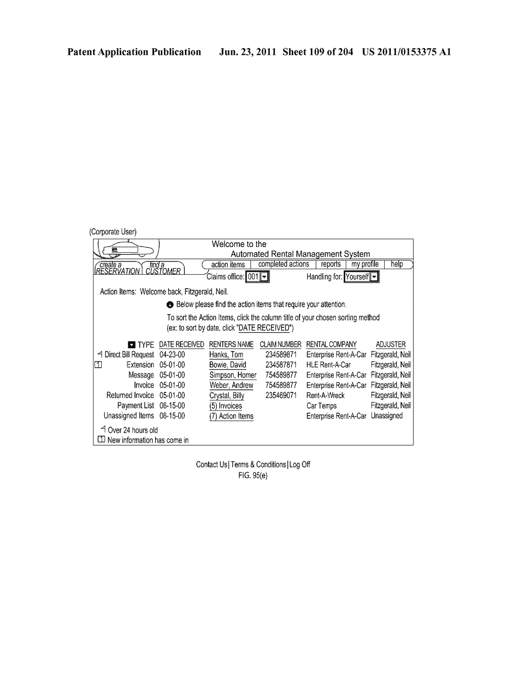 Method and System for Managing Rental Vehicle Reservations with User     Authorization Limits - diagram, schematic, and image 110