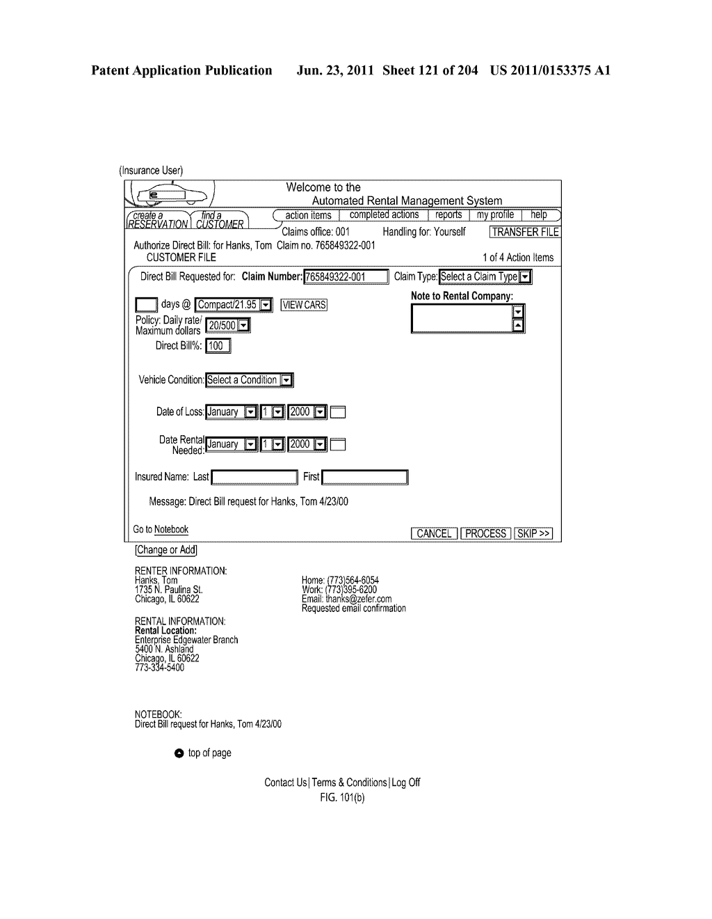 Method and System for Managing Rental Vehicle Reservations with User     Authorization Limits - diagram, schematic, and image 122