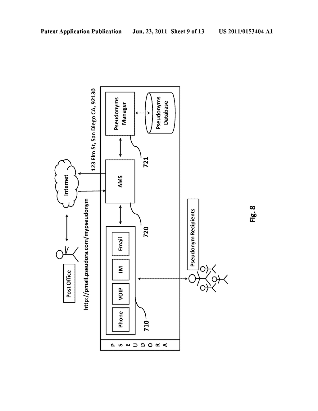 System for Permitting Contact With a Person Based on Previously Associated     Indicia - diagram, schematic, and image 10