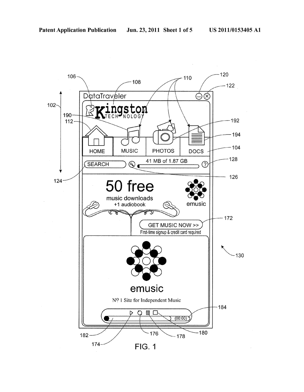 METHOD OF ADVERTISING AND A PORTABLE MEMORY DEVICE FOR USE AS AN     ADVERTISING PLATFORM - diagram, schematic, and image 02