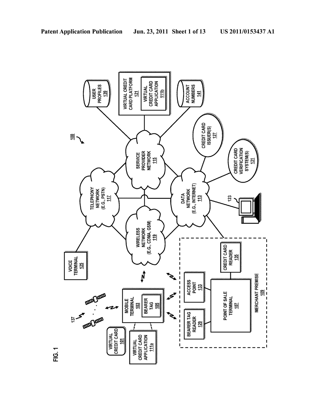 METHOD AND SYSTEM FOR PROVIDING VIRTUAL CREDIT CARD SERVICES - diagram, schematic, and image 02