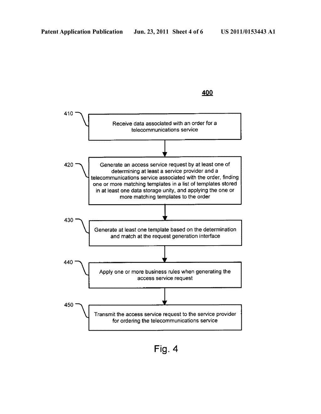 SYSTEM AND METHOD FOR PROVIDING AUTOMATIC GENERATION OF AN ACCESS SERVICE     REQUEST - diagram, schematic, and image 05