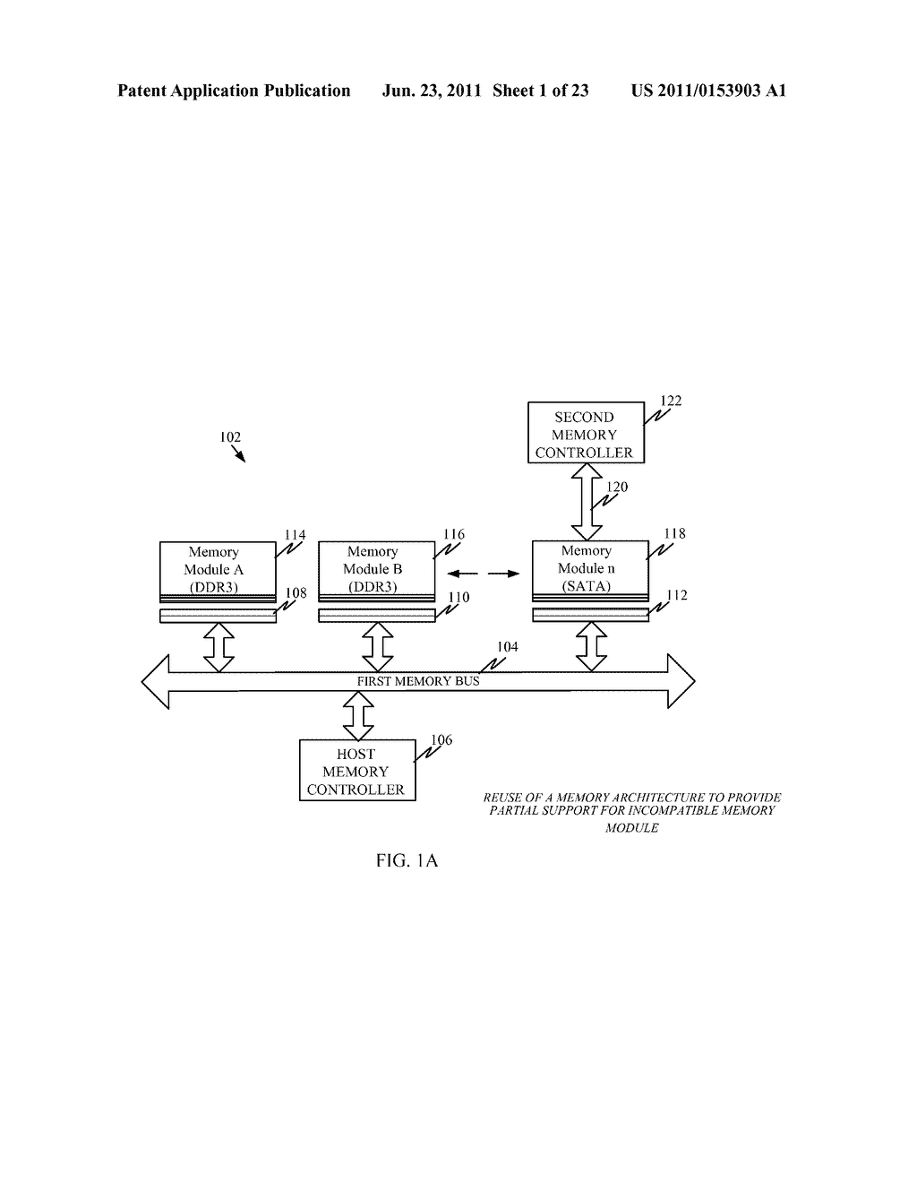 METHOD AND APPARATUS FOR SUPPORTING STORAGE MODULES IN STANDARD MEMORY     AND/OR HYBRID MEMORY BUS ARCHITECTURES - diagram, schematic, and image 02