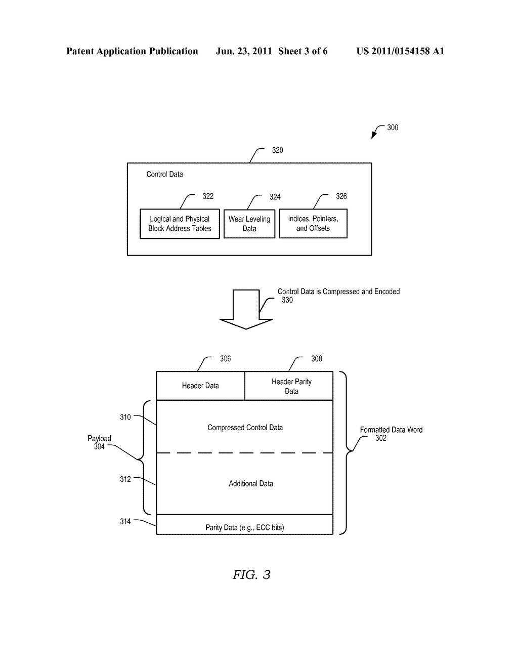 SYSTEM AND METHOD OF ERROR CORRECTION OF CONTROL DATA AT A MEMORY DEVICE - diagram, schematic, and image 04