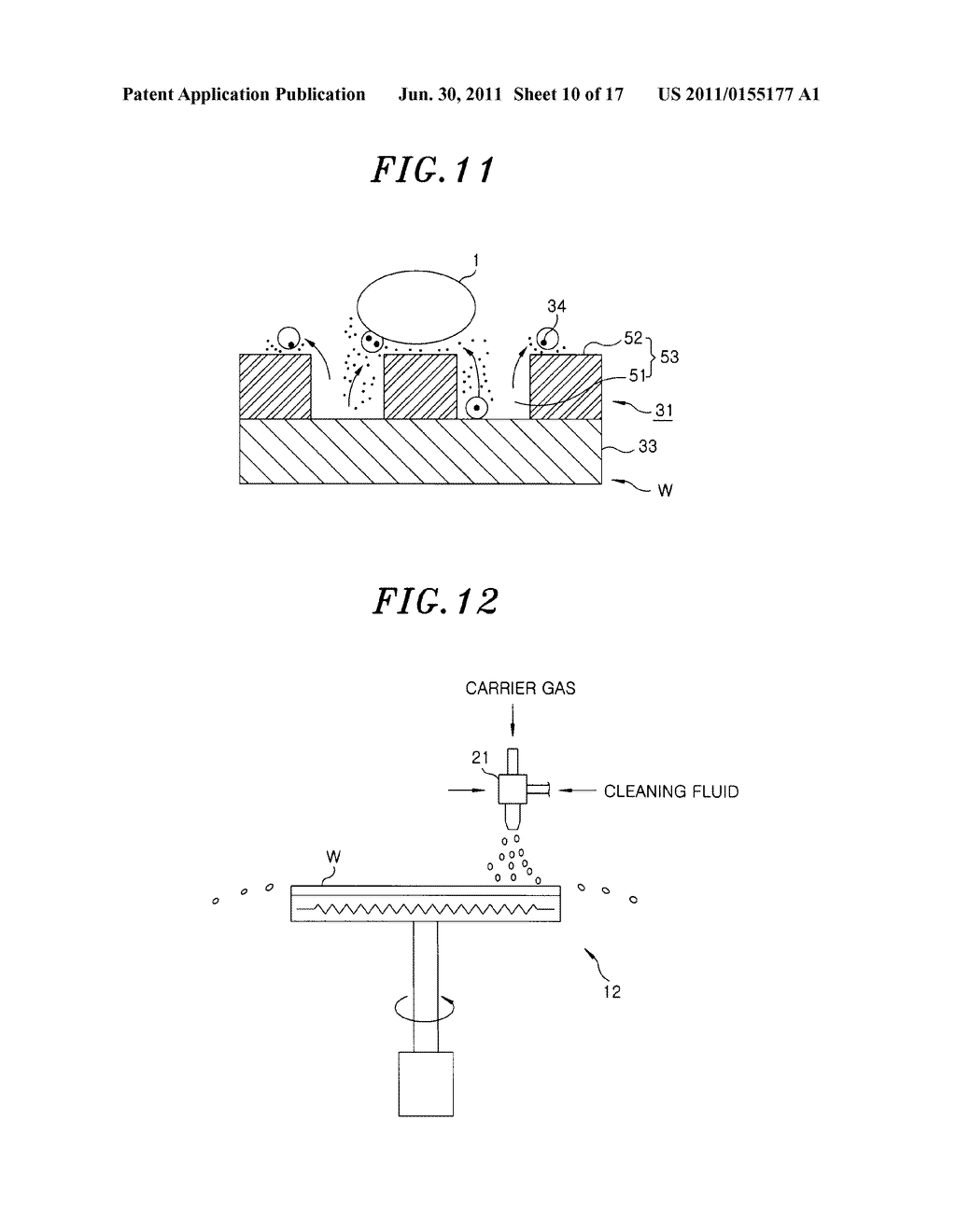 METHOD AND DEVICE FOR CLEANING A SUBSTRATE AND STORAGE MEDIUM - diagram, schematic, and image 11