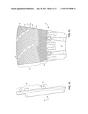 MECHANICAL PULPING REFINER PLATE HAVING CURVED REFINING BARS WITH JAGGED     LEADING SIDEWALLS AND METHOD FOR DESIGNING PLATES diagram and image