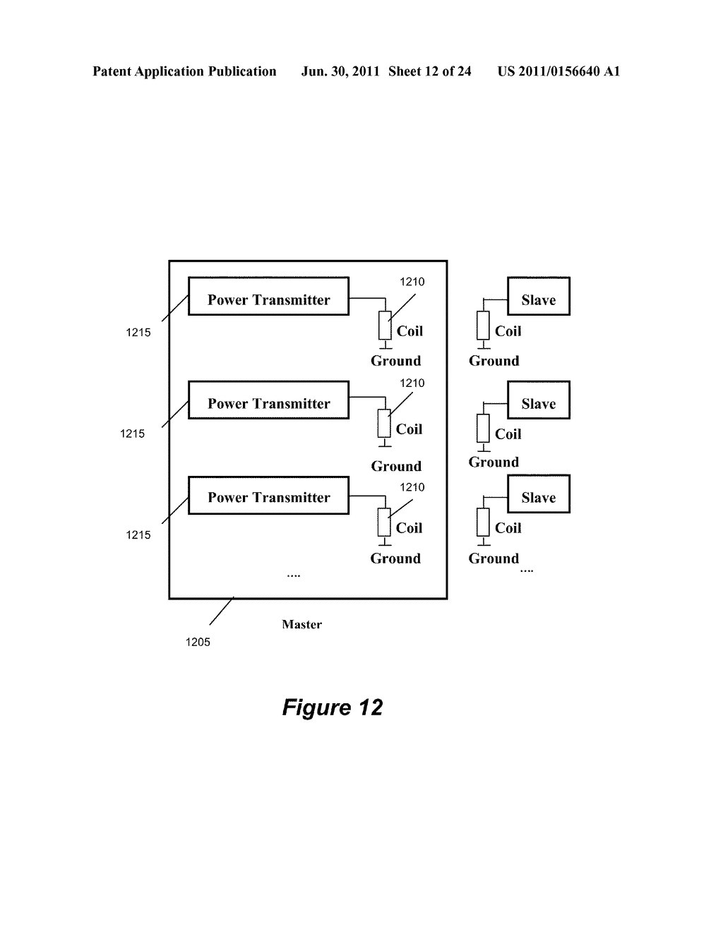 METHOD AND APPARATUS FOR WIRELESSLY TRANSFERRING POWER AND COMMUNICATING     WITH ONE OR MORE SLAVE DEVICES - diagram, schematic, and image 13