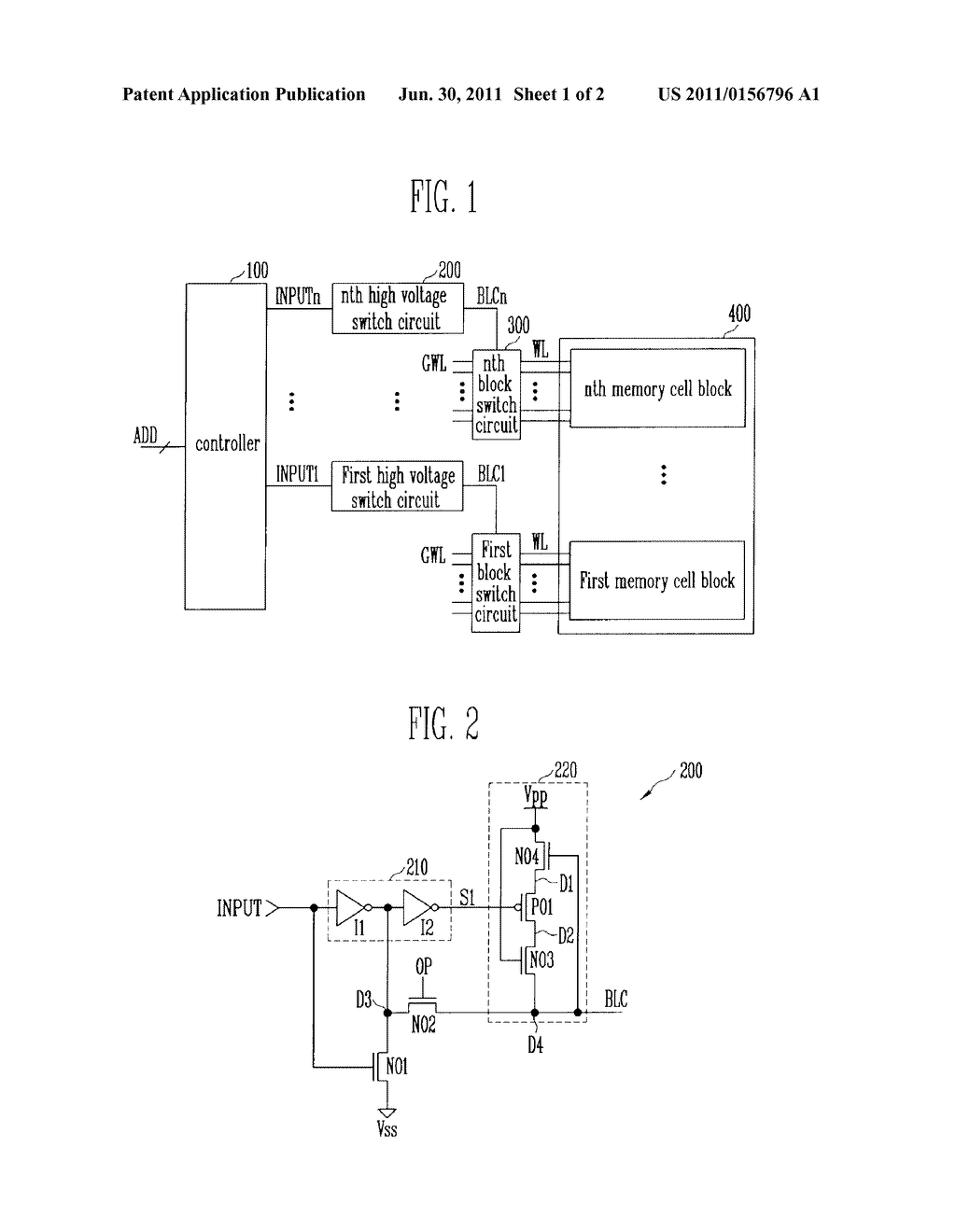 HIGH VOLTAGE SWITCH CIRCUIT OF SEMICONDUCTOR DEVICE - diagram, schematic, and image 02