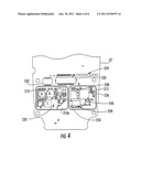 MOBILE WIRELESS COMMUNICATIONS DEVICE WITH REDUCED INTERFERING RF ENERGY     INTO RF METAL SHIELD SECURED ON CIRCUIT BOARD diagram and image