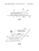 MOBILE WIRELESS COMMUNICATIONS DEVICE WITH REDUCED INTERFERING RF ENERGY     INTO RF METAL SHIELD SECURED ON CIRCUIT BOARD diagram and image