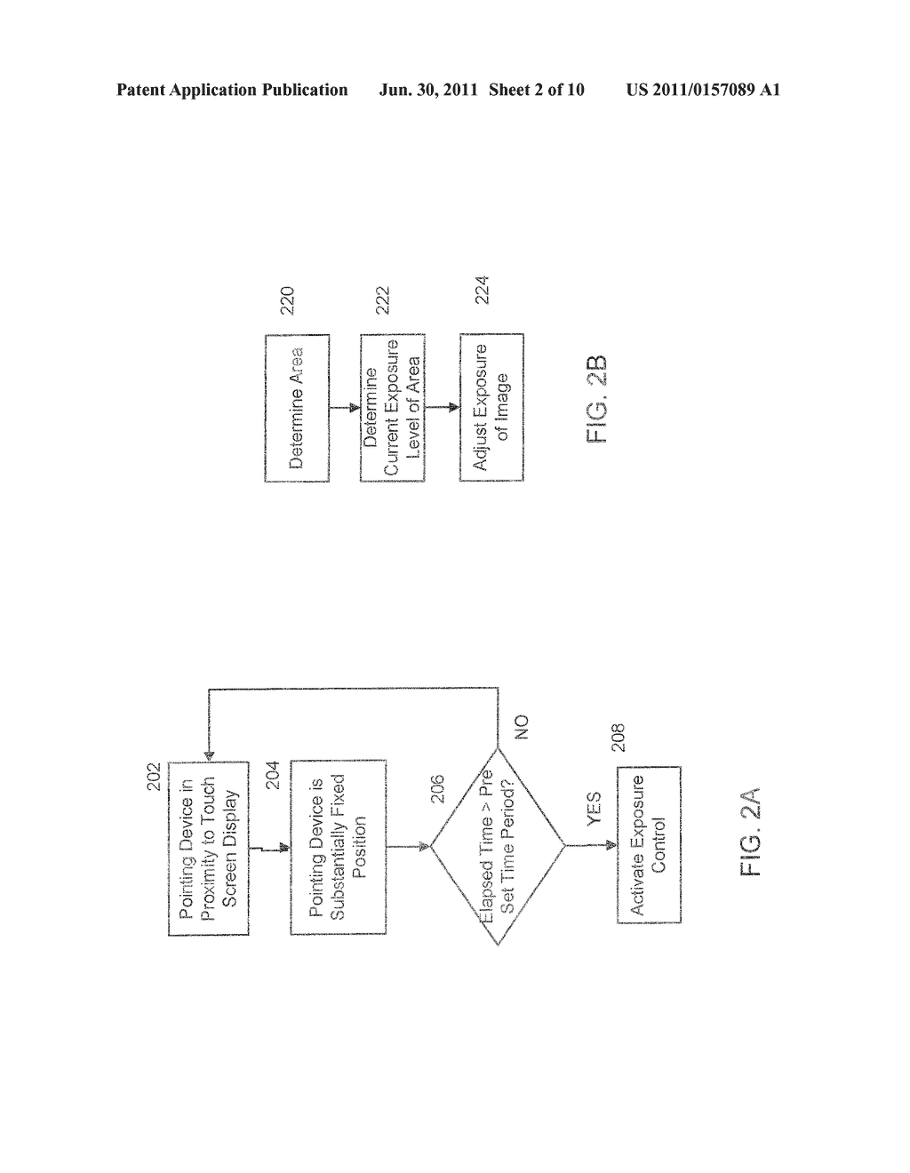 METHOD AND APPARATUS FOR MANAGING IMAGE EXPOSURE SETTING IN A TOUCH SCREEN     DEVICE - diagram, schematic, and image 03