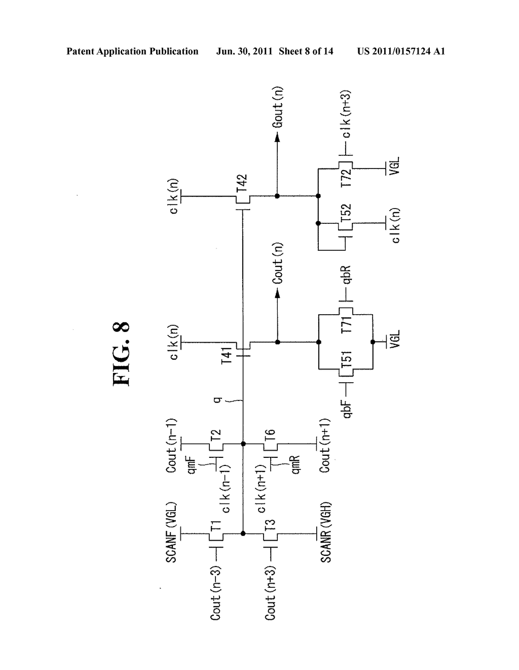 SHIFT REGISTER AND DISPLAY DEVICE USING THE SAME - diagram, schematic, and image 09